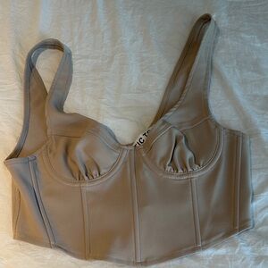 Chic Tan Bustier Bra shirt